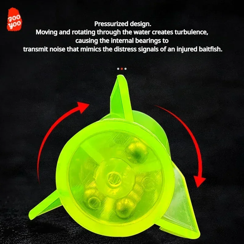 Accesorios para equipo de pesca, cebo Luya, contrapeso con cuentas de sonido, tubo de plástico incorporado, 15 bolas de acero inoxidable, 5 uds. - imagen 4