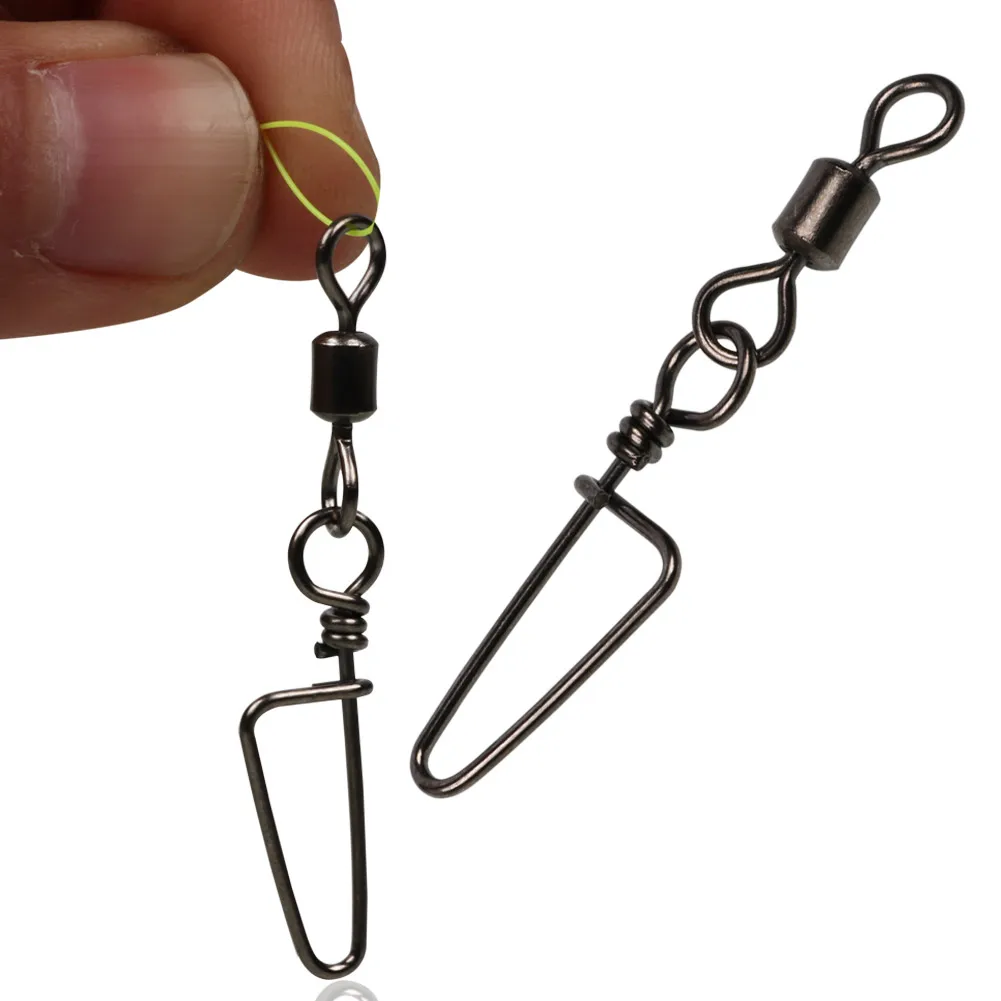 Sougayilang 50 Uds accesorios de pesca de Lucio conector Pin rodamiento giratorio de acero inoxidable señuelo para anzuelo aparejos giratorios - imagen 2