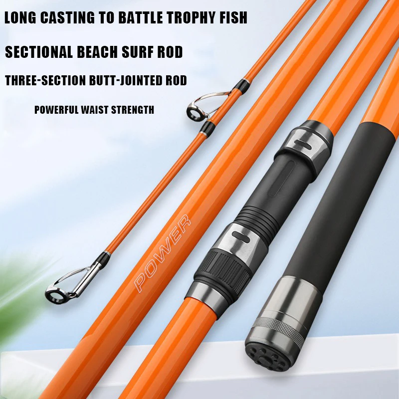 Caña de Surfcasting Carbono 3 Tramos – Portátil de Viaje - imagen 3