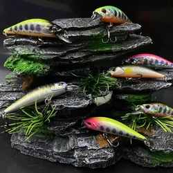 Cebos crankbait revestimiento láser para lubina, trucha y pike