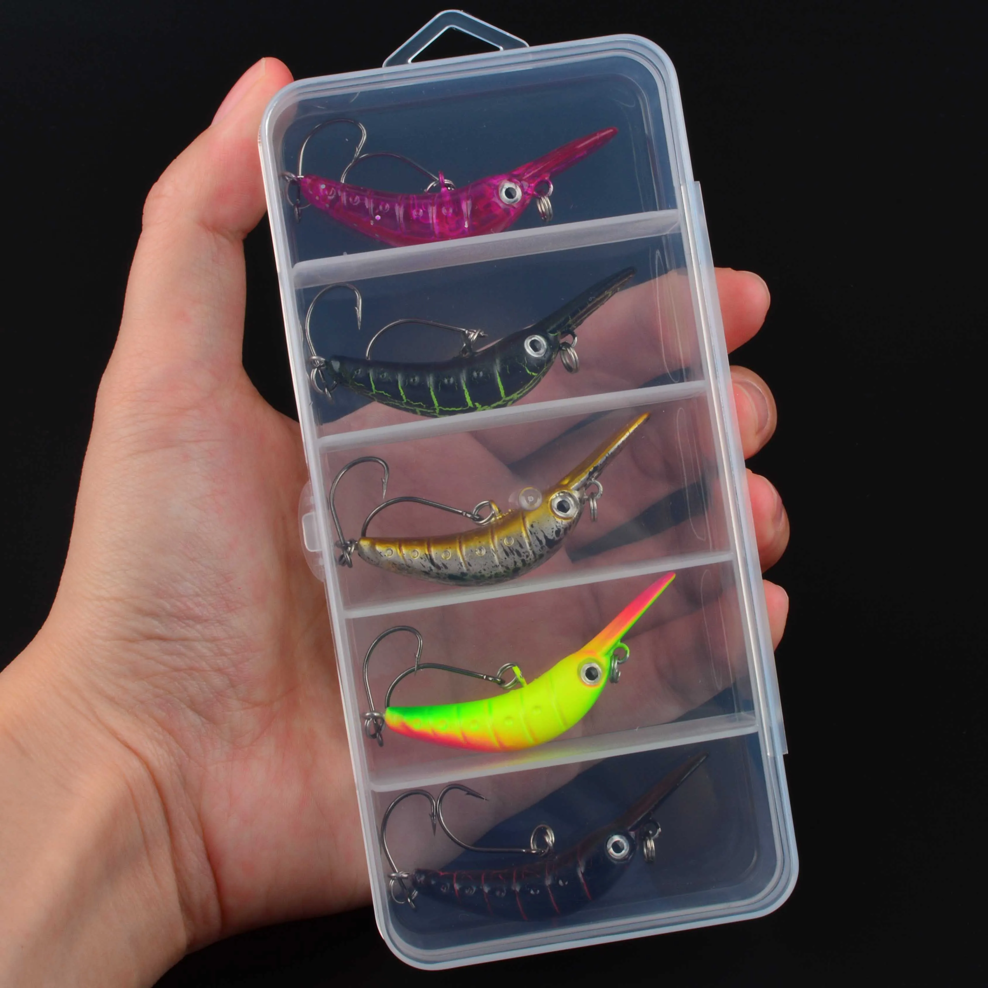 5 unids/caja juego de señuelos de pesca de trucha cebo duro Mini Minnow Swing Crankbait Wobblers señuelos de manivela biónicos artificiales