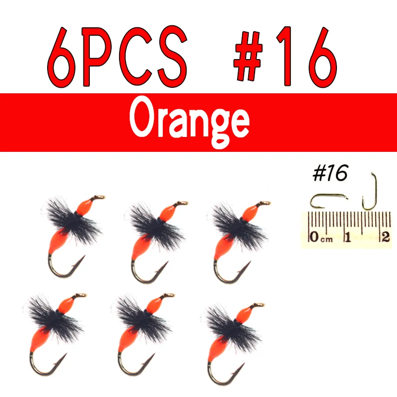 6pcs Orange Size 16