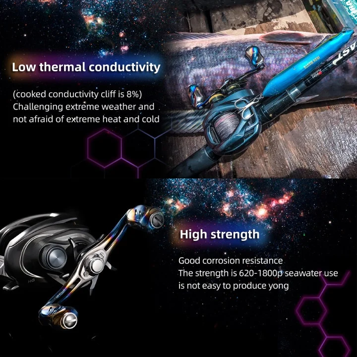 Gomexus-perilla de carrete de Baitcasting giratorio, pomo de aleación de titanio de 22mm para Shimano Vanford Stradic Curado Antares Daiwa Fuego LT, perilla de ajuste - imagen 3