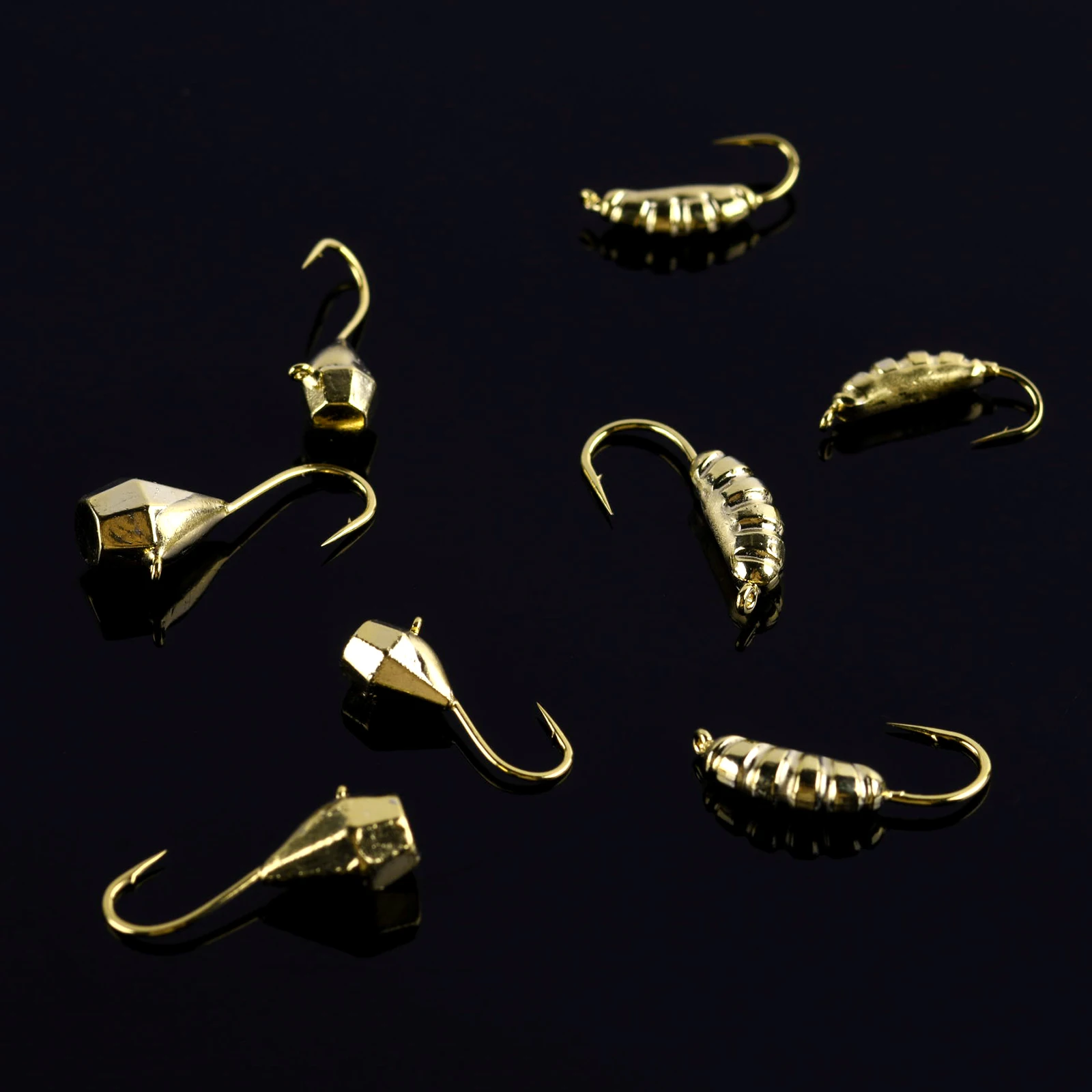 Goture 8 piezas de cebo duro pequeño de pesca 0,5-2 g con 10 #   14 #   Anzuelos Minnow fish anzuelo único jig Stream trucha cebo accesorios de pesca - imagen 4