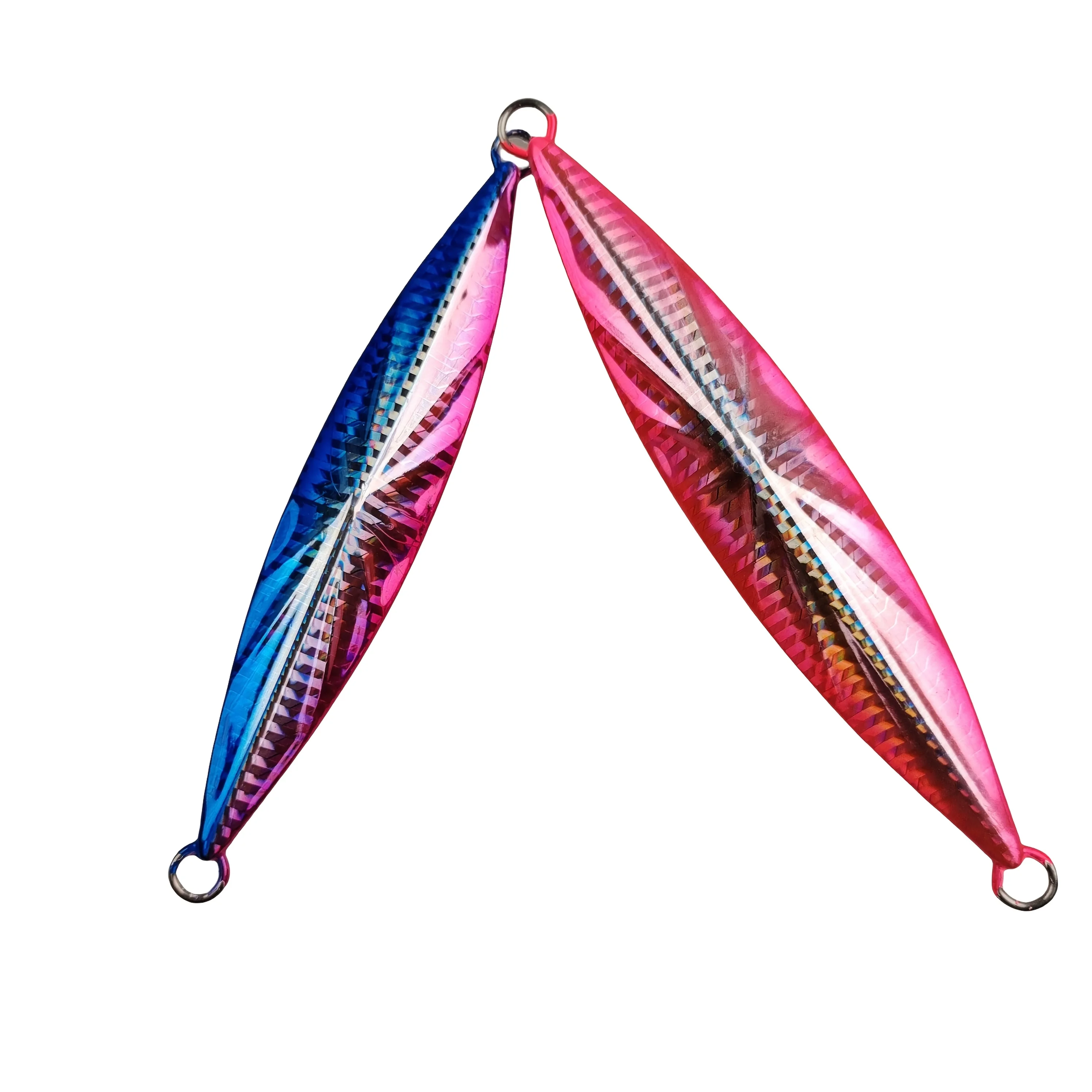 Un par de coloridos señuelos de pesca