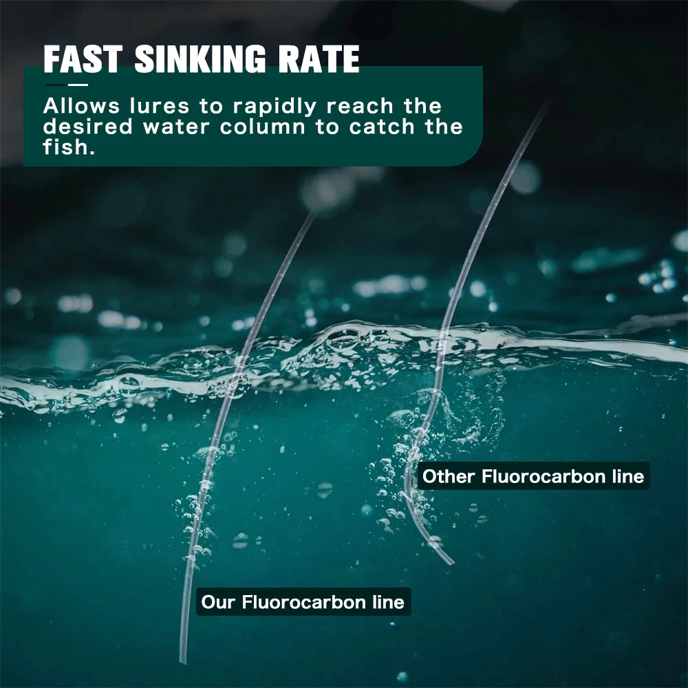 ZUKIBO-sedal de pesca de fluorocarbono, superfuerte monofilamento de 50m, 100m y 100% m, línea de pesca de carpa, línea líder de fibra de carbono de Japón, 2-85LB - imagen 4