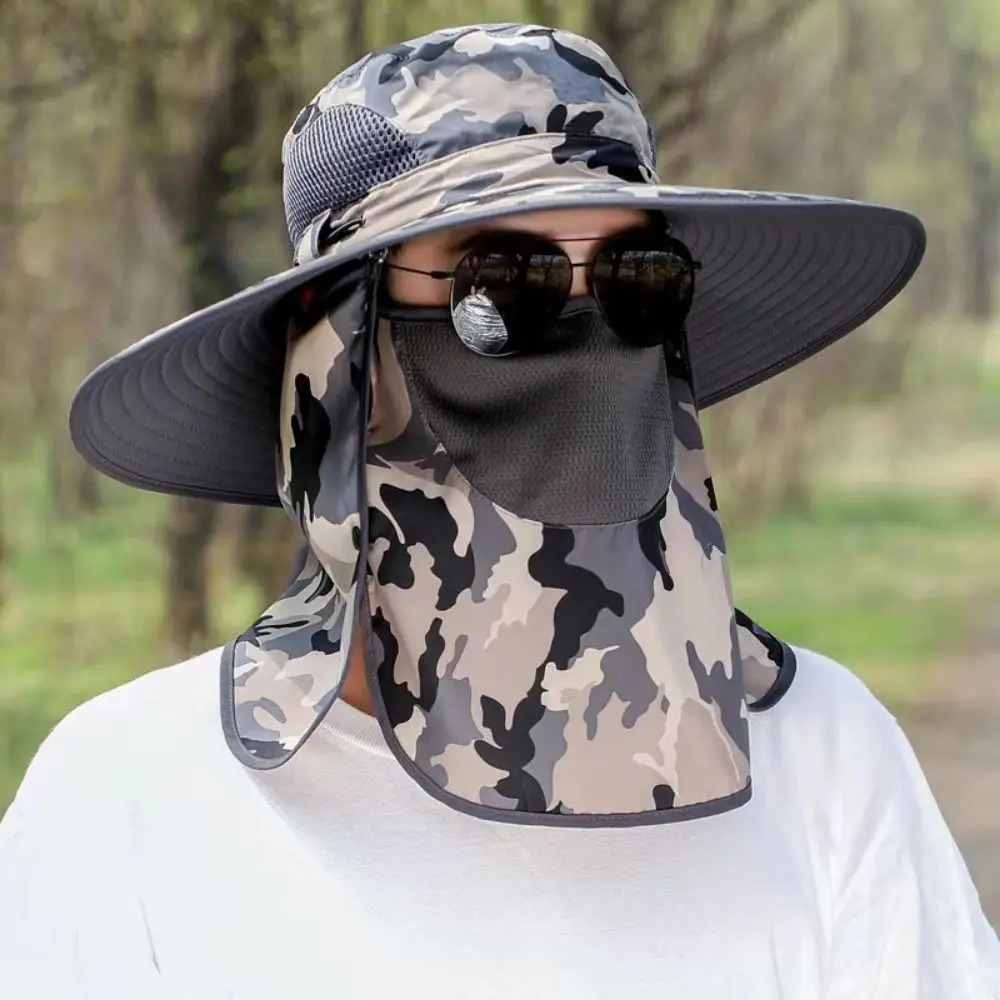 Sombrero de pesca con protección UV y máscara facial - imagen 5