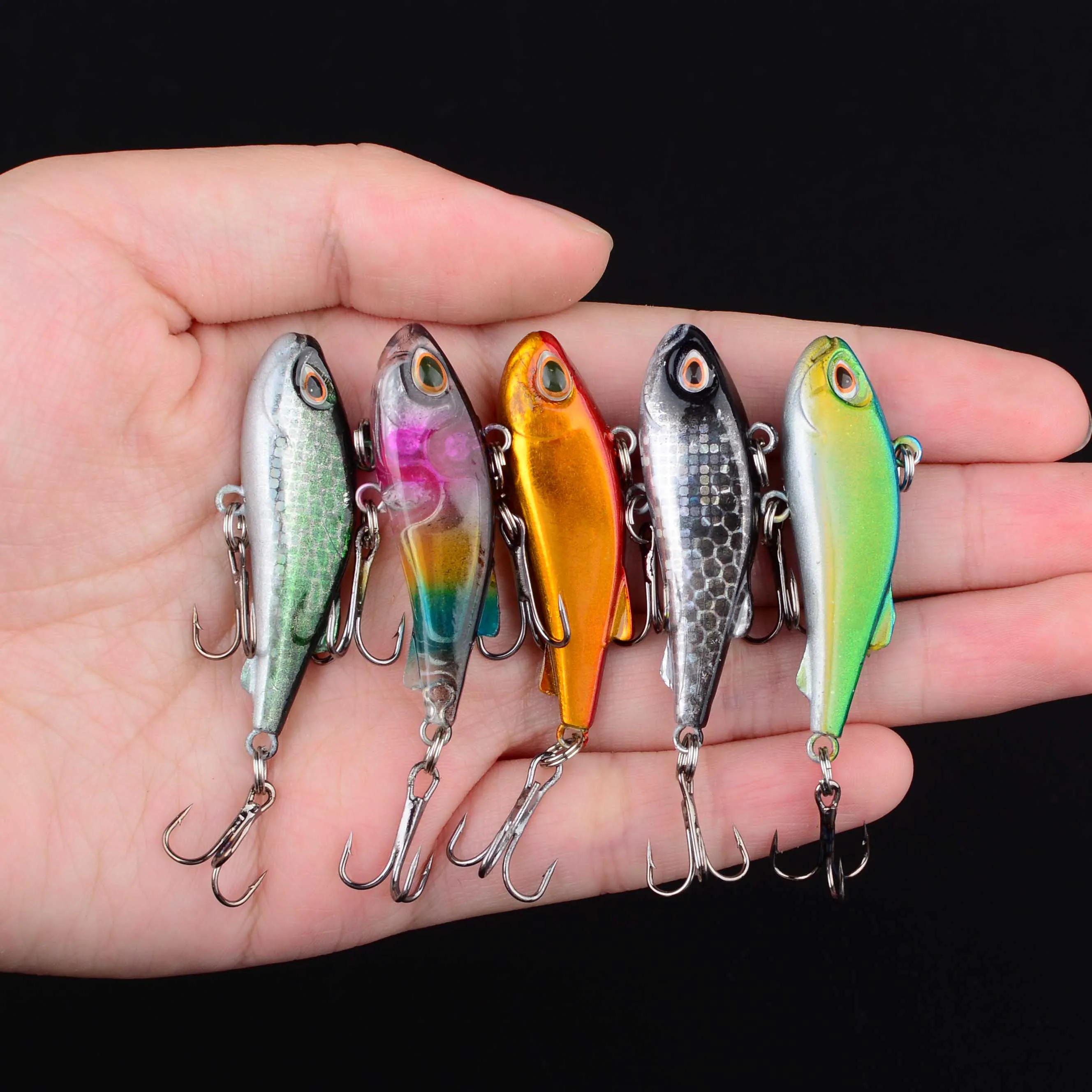 1Pc Mini VIB señuelo de pesca vibración cebos artificiales invierno pesca en hielo Wobblers lubina Crankbait aparejos de pesca - imagen 4
