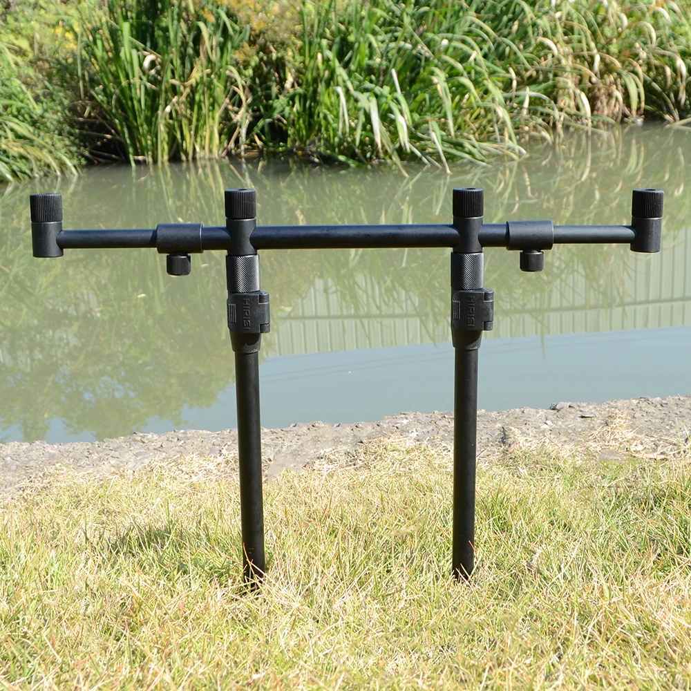 Hirisi 1 Uds barras de zumbido para pesca de carpa para 4 cañas soporte de caña de pescar de aluminio BZK027/BZK029 accesorios de pesca - imagen 2