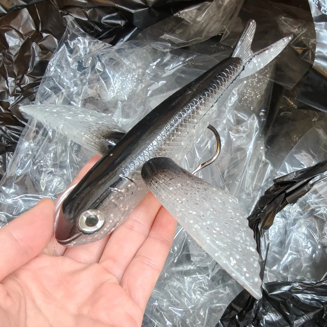 Señuelo vinilo pez volador 160mm – Curricán atún caballa agua salada - imagen 3