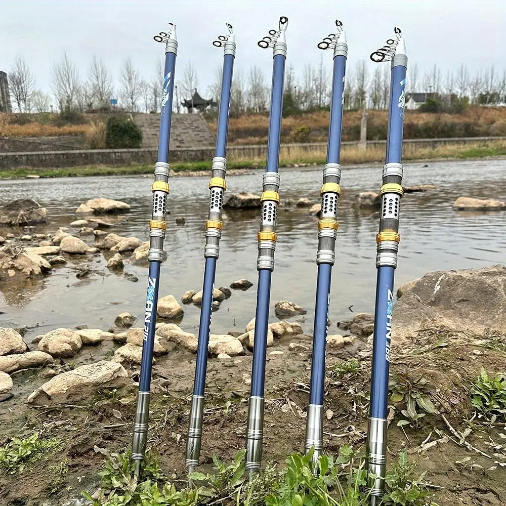 Caña de pescar súper dura de 2,1-3,6 m, Base de carrete de Metal de fibra de carbono/enchufe de tierra, traje para lanzamiento marino, herramienta de pesca de barco de agua salada - imagen 4