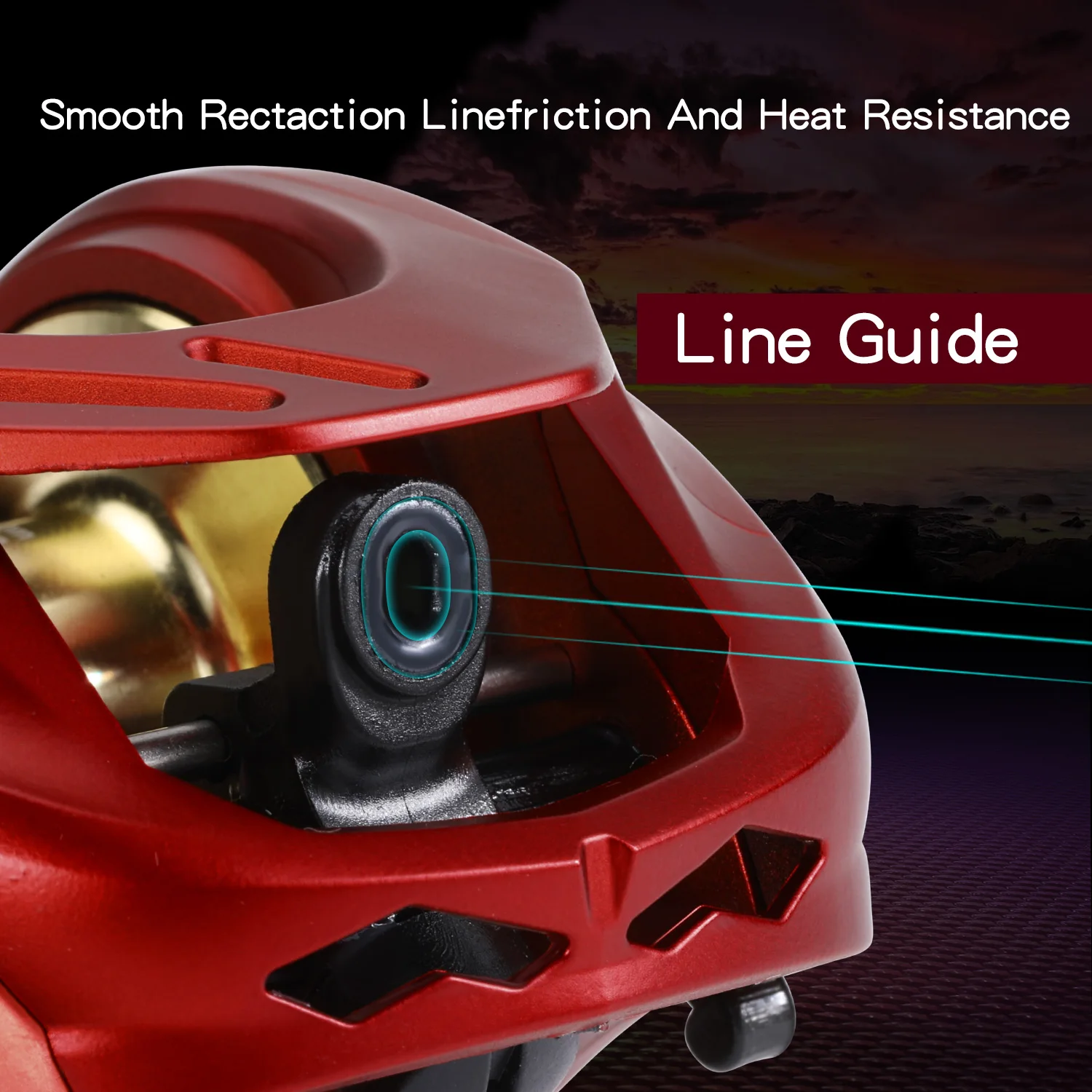 Carrete de Pesca Sougayilang Baitcast, carrete de arrastre máximo de 10kg, relación de engranaje de alta velocidad 7,2: 1, carrete de Pesca de carpa de agua libre - imagen 3