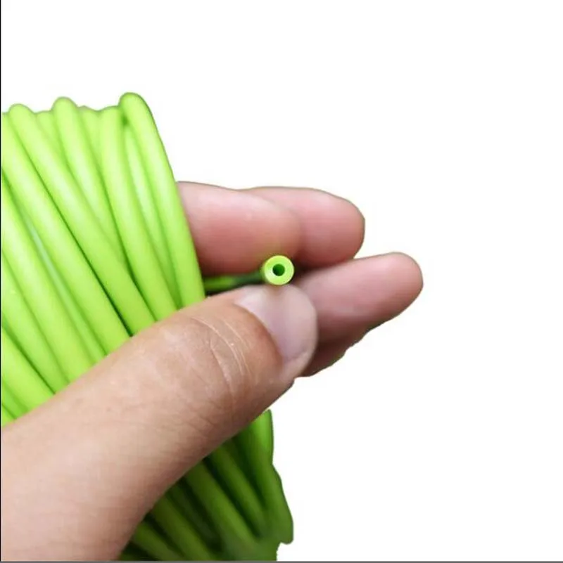 Tirachinas de látex Natural verde para Yoga, tubo de goma de 0,5-5M para caza y tiro, accesorios de banda de tubo elástico alto, diámetro de 2x5mm - imagen 5