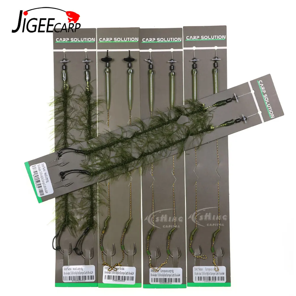Aparejo de carpa Ronnie Rig con parada de pelo y boilies emergentes