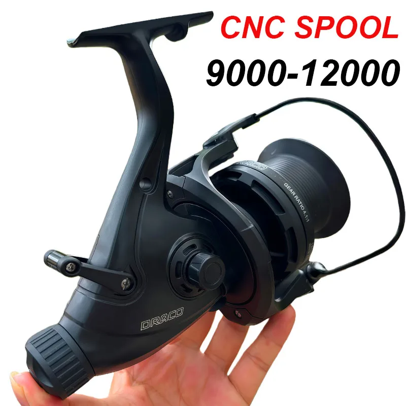 Carrete de pesca giratorio de gran capacidad, carrete de Metal CNC, ultraligero, profesional, para viaje, Surf, Baitcasting, aparejos de pesca con señuelo