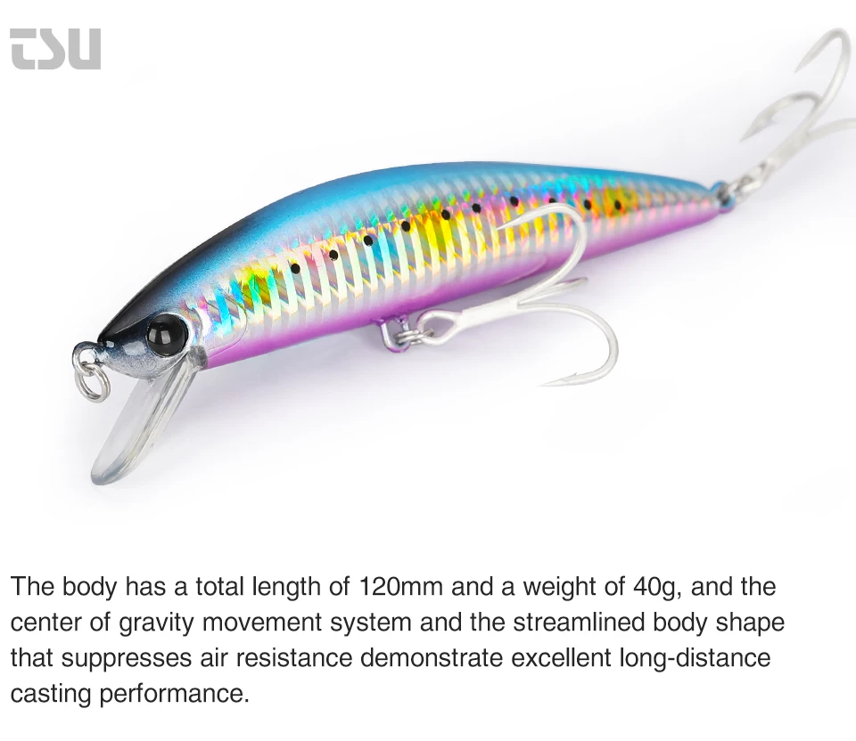 Detalle de los anzuelos triples de alta calidad