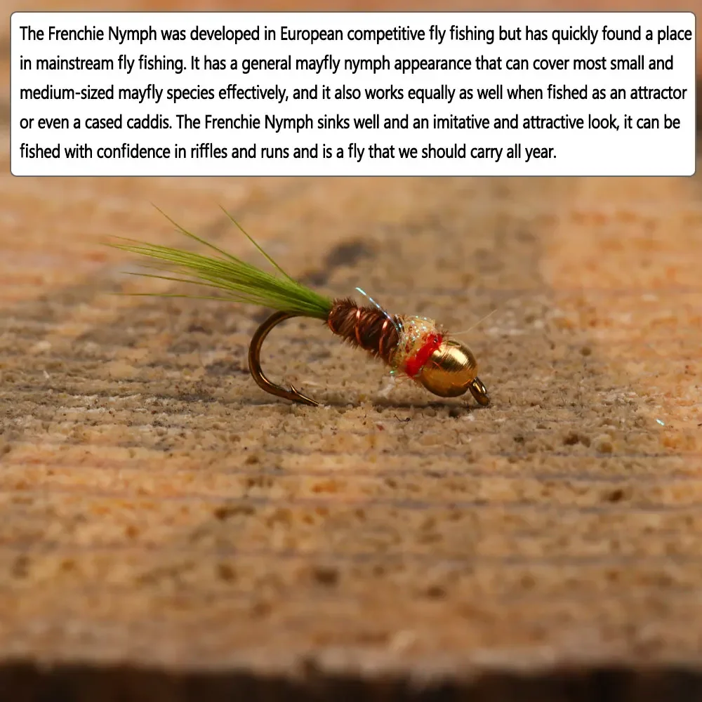 Bimoo-Cabeza de cuentas de latón para pesca de trucha, 8 piezas, n. ° 16, francés, cola de faisán, púas, mosca húmeda, ninfas europeas, señuelos - imagen 4