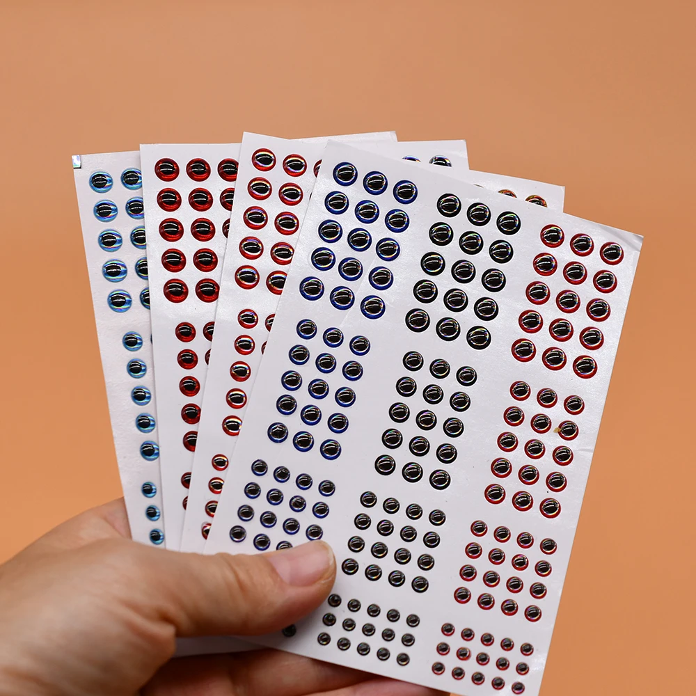 MNFT-señuelo de pesca holográfico 3D, 183 piezas, 3mm, 4mm, 5mm, 6mm, ojo para atar moscas - imagen 3