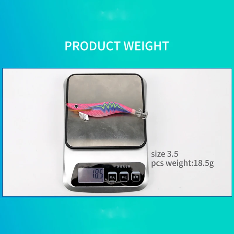 Balanzze-señuelo de pesca luminoso, anzuelo de calamar, sepia de Camarón, señuelo de Jigging Artificial luminoso, Ojos de Egi, 6 piezas, 2,5G/3,0G/3,5G - imagen 5