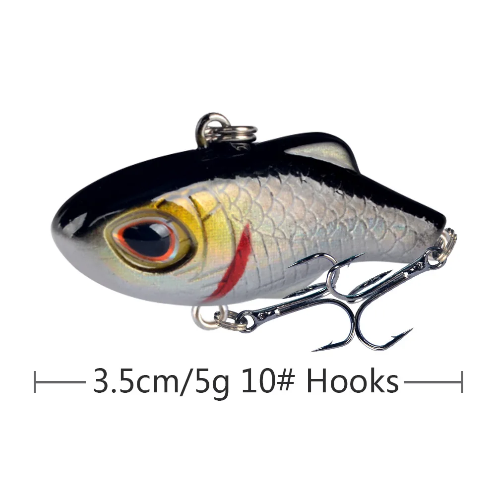 1 Uds Wobbler VIB señuelo de pesca 3,5 cm 5g sonajero Crankbaits cebo de vibración Artificial duro para aparejos de pesca de agua salada de invierno - imagen 5