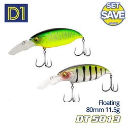 D1 Wobbler Flotante 80mm – Swimbait pececillo lips largo