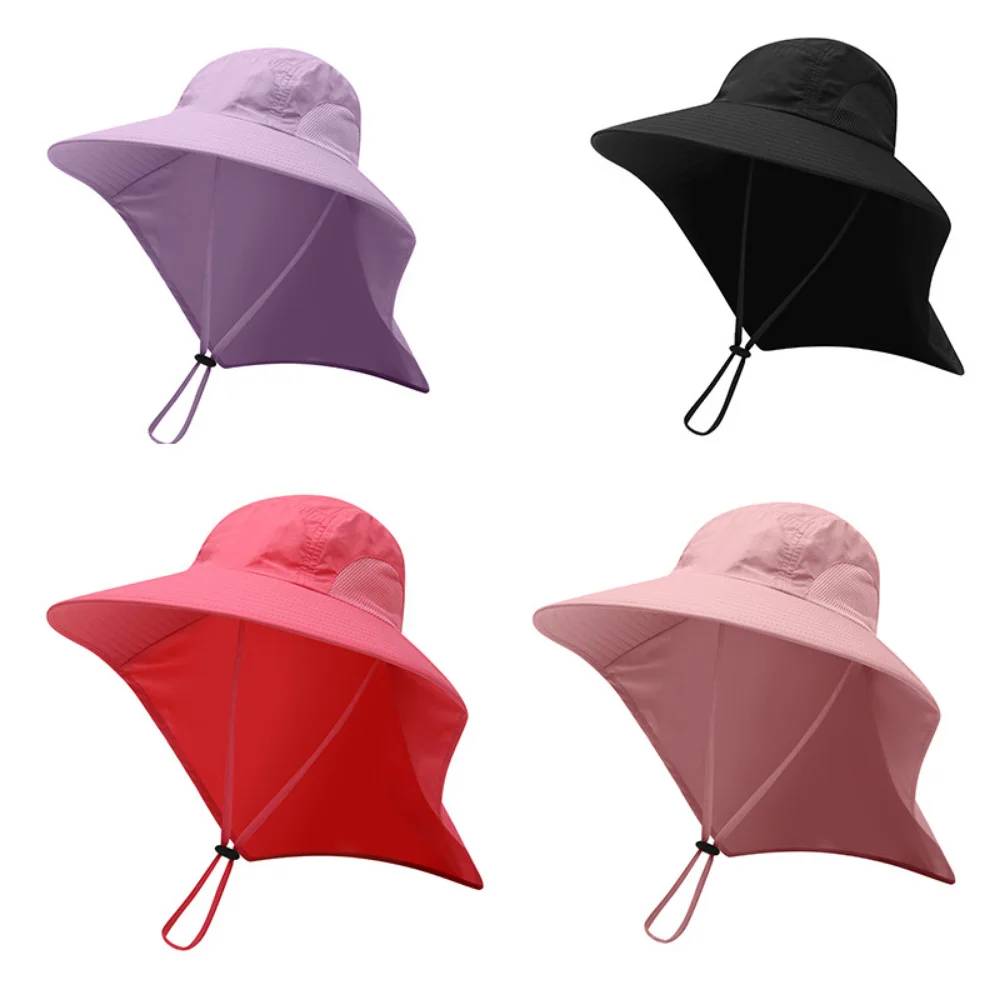 Sombrero de cubo de ala ancha con cubierta para el cuello, secado rápido, sombrero de pesca de ala grande, deportes al aire libre, sombrero de senderismo en la selva, sombrero de Sol de pescadores para hombres - imagen 4