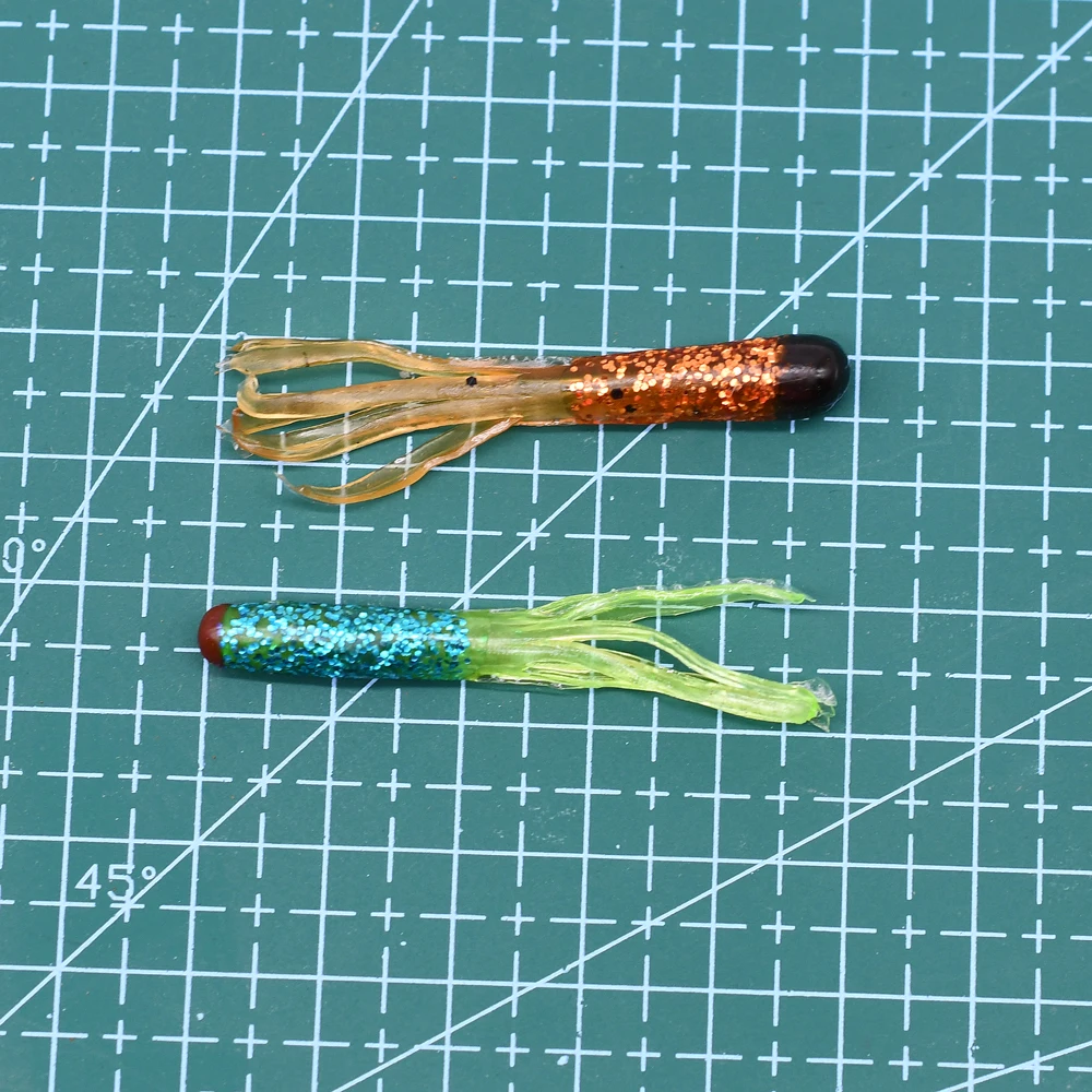 MNFT 120 Uds 4,5 cm/0,5g colorido Tubular suave cebo falso Jig Pesca calamar Pesca Wobbler tubo gusano larva silicona Swimbait señuelos - imagen 4
