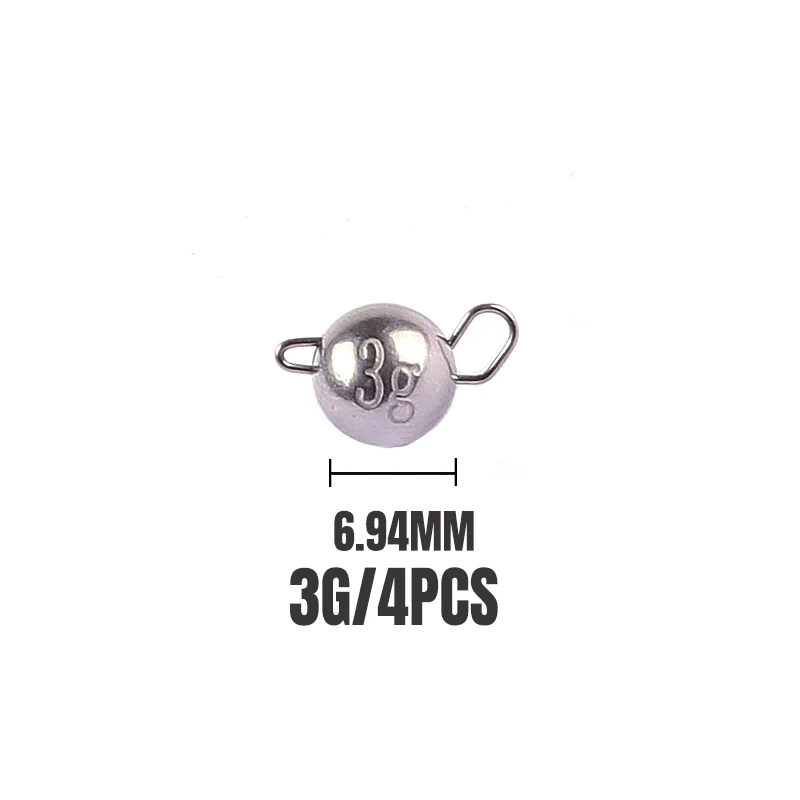 Cheburashka de tungsteno supercontinente, 0,75g, 1g, 1,5g, 2g, 3g, 8g, pesca de lubina lisa, accesorios de cebo de gusano suave - imagen 5