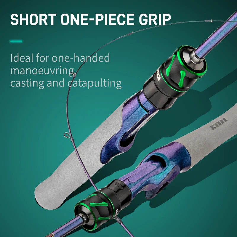 Caña de pescar CEMREO ligera UL, caña de pescar de trucha de punta sólida de 1,35 m-1,8 m, caña de pescar de trucha giratoria con agarre de carbono de una sola pieza - imagen 5