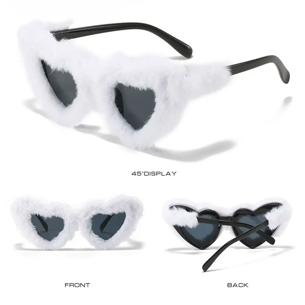 Gafas de sol polarizadas UV400 para mujer – Diseño corazón felpa - imagen 4