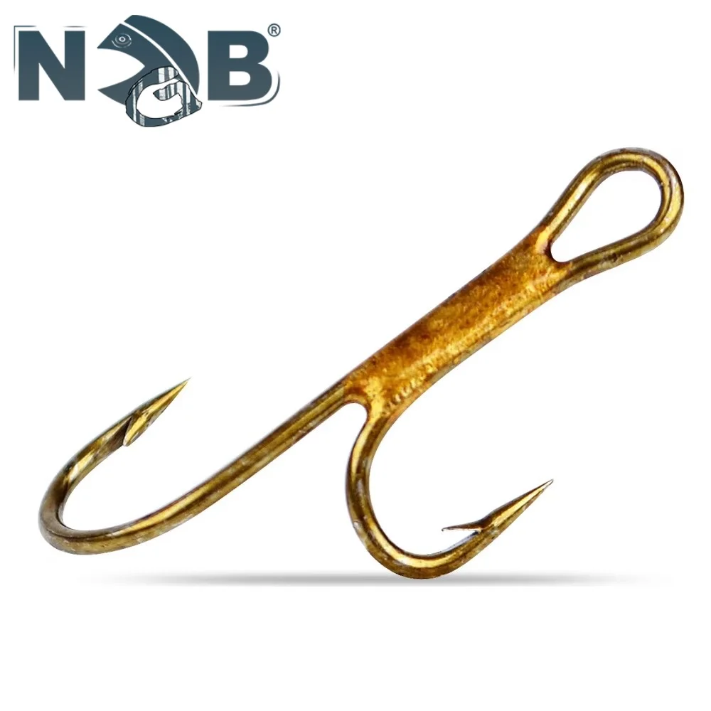 NGB Anzuelos dobles – Dorados, acero al carbono, filo afilado - imagen 4