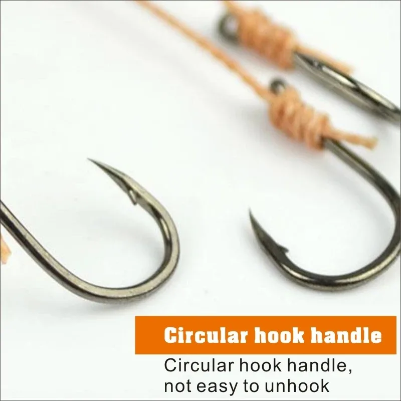 3 uds. De aparejos antidesprendimiento con púas afiladas de acero rico en carbono, anzuelos giratorios para pesca en la playa, pesca al aire libre - imagen 5