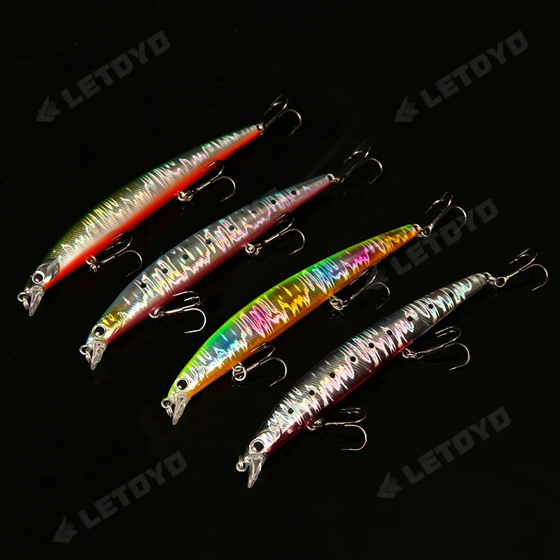 LETOYO 120mm 140mm hundimiento Jerkbait Minnow Wobbler cebo Artificial Señuelos de pesca de agua dulce para Lucio - imagen 5