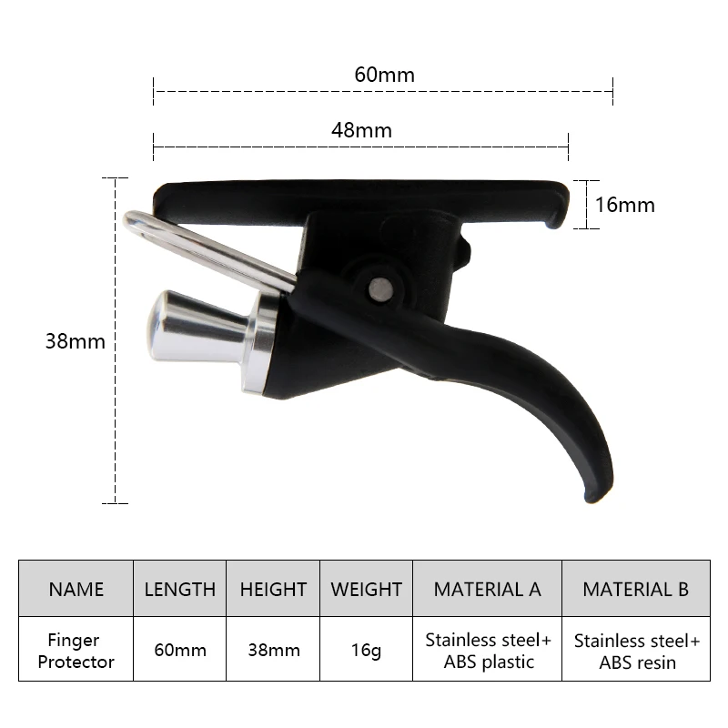 LETOYO Power Cast-canñón de ayuda fija, Clip de refuerzo, aparejos, Protector de botón de pulgar, línea de varilla, protección de dedo, accesorios de pesca - imagen 3