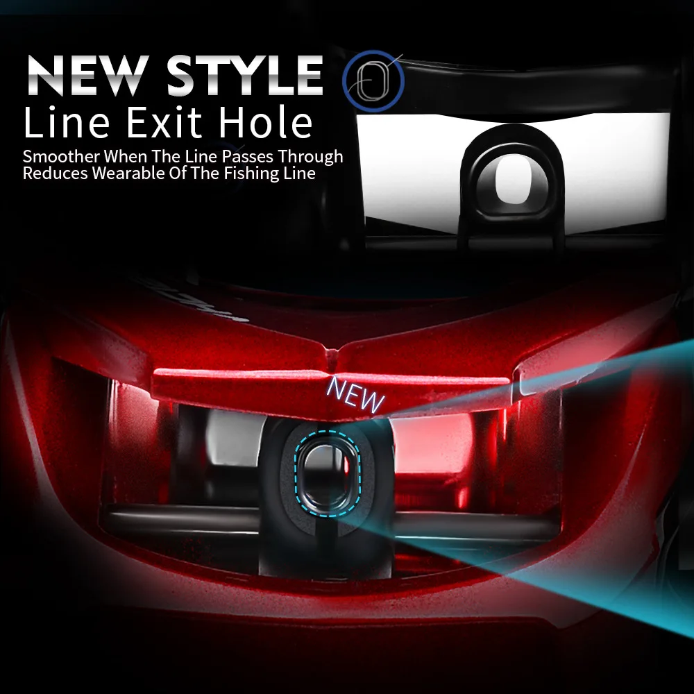 Carrete de Pesca Baitcasting 3 + 1BB 7,2: 1, relación de transmisión de 8Kg/17.6Lb, carrete de Pesca de arrastre máximo con carrete de Metal para Pesca de agua dulce y salada, nuevo - imagen 5