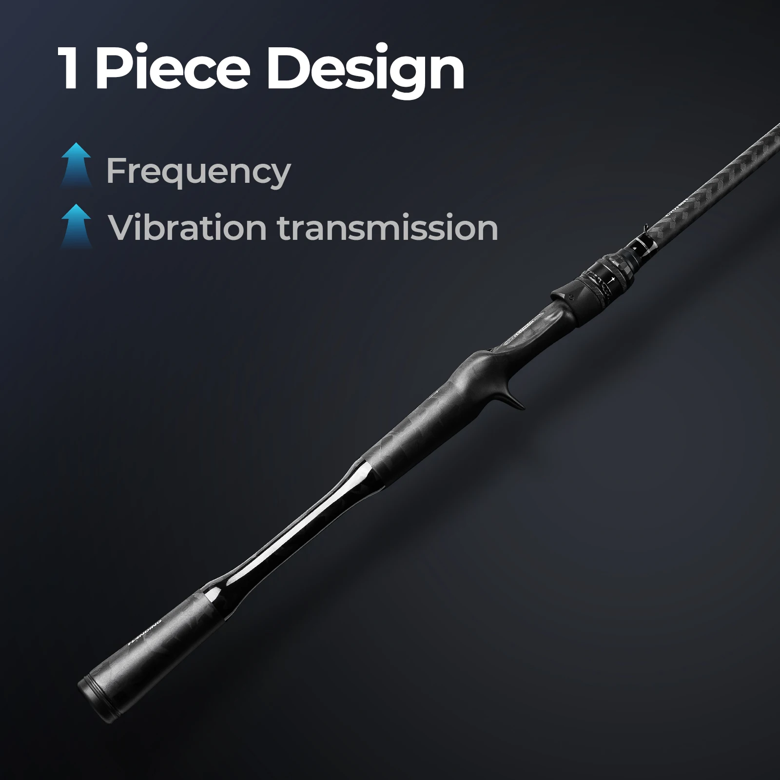 HANDING Serenity 1 Section Fishing Rod, de acción rápida, anillo guía de Seaguide de fibra de carbono de 40 toneladas, 2,08-2,21 m, cañas de fundición giratorias - imagen 3