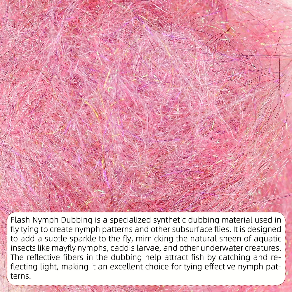 Wifreo, 2 paquetes de Material de atado de moscas de fibra sintética, Flash Ninfa, moscas de camarones, trucha, lubina, cebos de señuelo de pesca - imagen 4