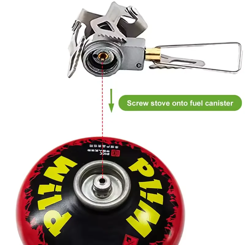Mini Quemador Gas Titanio HT-3000T – Estufa Portátil para Camping - imagen 2