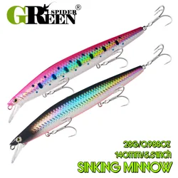 Señuelo Sinking Minnow GRSSNSPIDER – Tungsteno duro para lucio