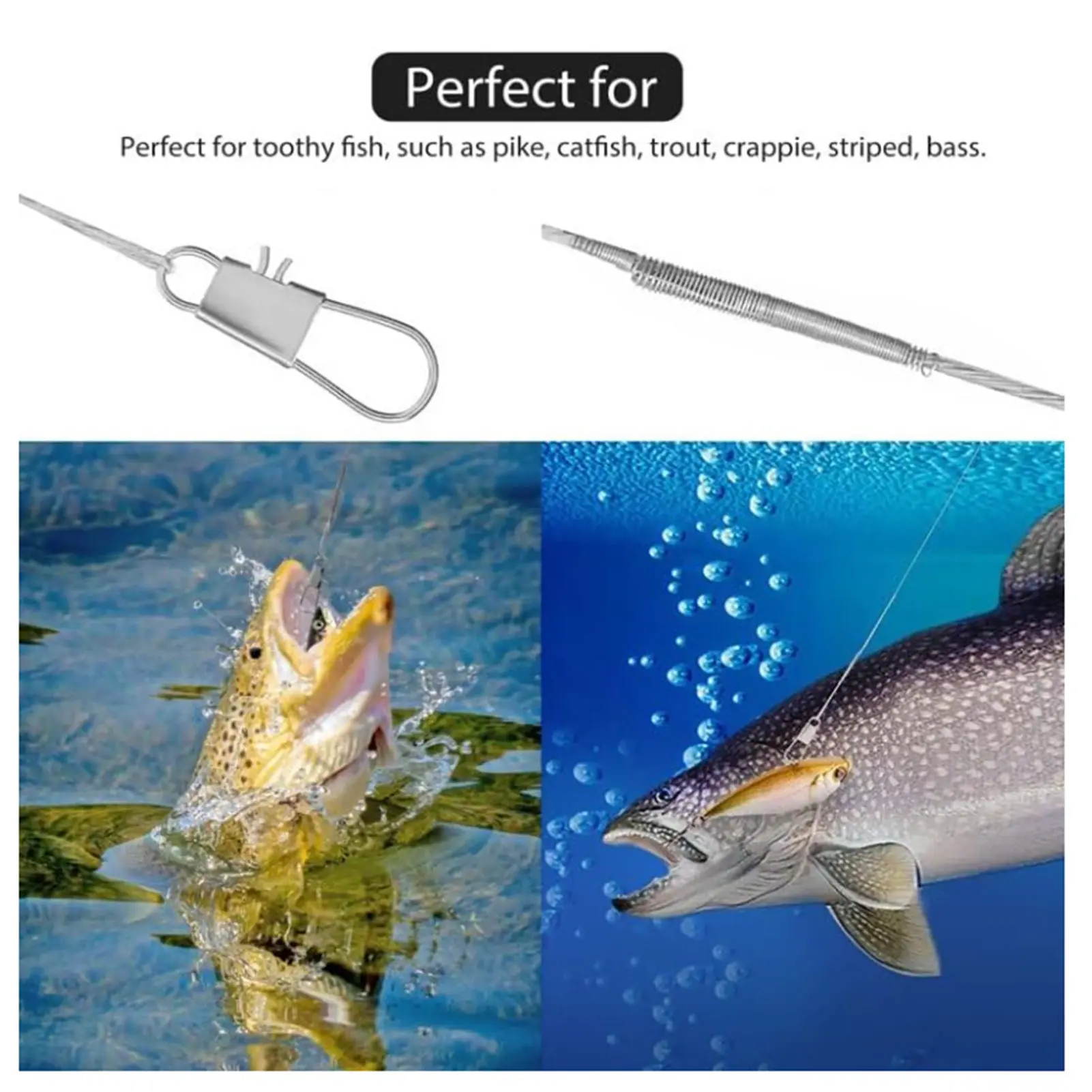 20 piezas 15-25cm sedal portátil Luya alambre frontal alambre de acero pesca al aire libre Anti bobinado alambre de acero invierno engranajes de pesca en hielo - imagen 5