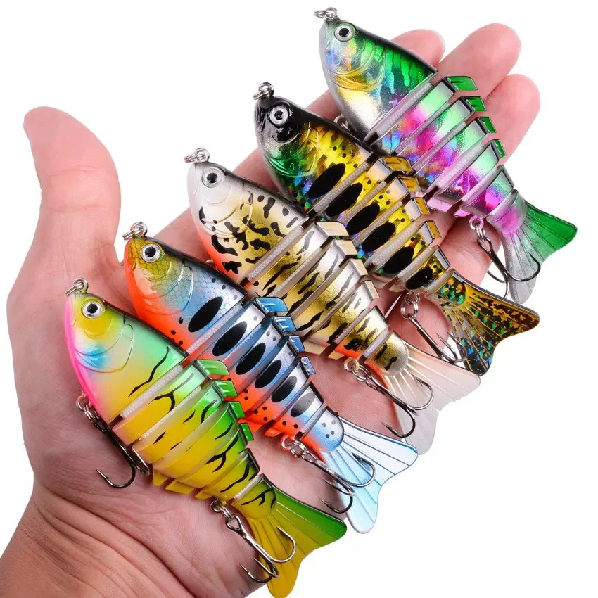 Aorace-Juego de Wobbler de hundimiento, Kit de pesca Artificial, cebo duro, Swimbait, lubina, aparejos de pesca, 5 piezas - imagen 5