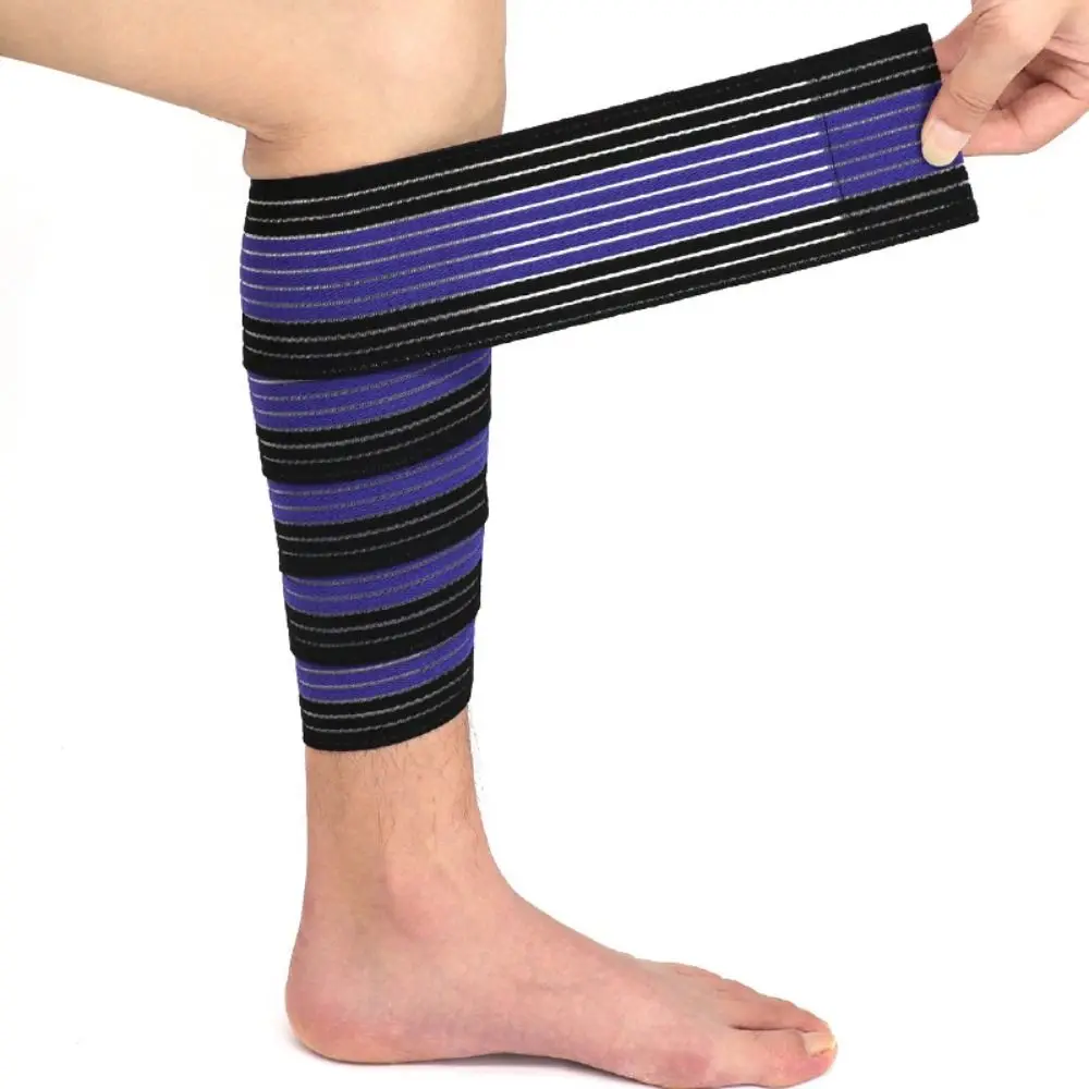 Alivio del dolor soporte del tobillo esguinces lesiones vendaje de protección deportiva ajustable vendaje elástico de pantorrilla calentadores de piernas de bicicleta manga del muslo - imagen 4