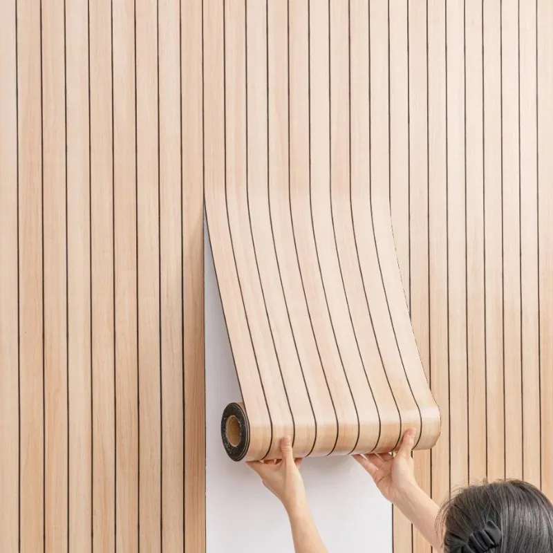 Papel pintado extra grueso autoadhesivo de grano de madera retro 3D: perfecto para proyectos de paredes y techo de bricolaje, resina SXP, extraíble y wa - imagen 3