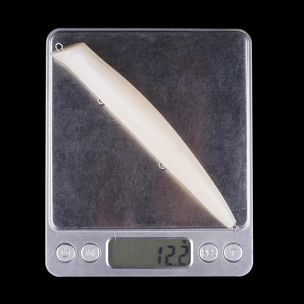 Hanlin-Señuelos de Pesca de plástico duro, 5 piezas/10 piezas, 13CM, 12,5G, andador sin pintar - imagen 3