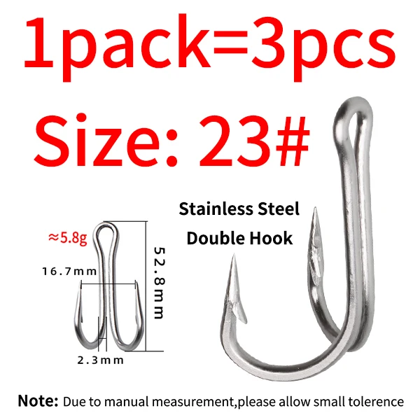 3 Hooks Size 23