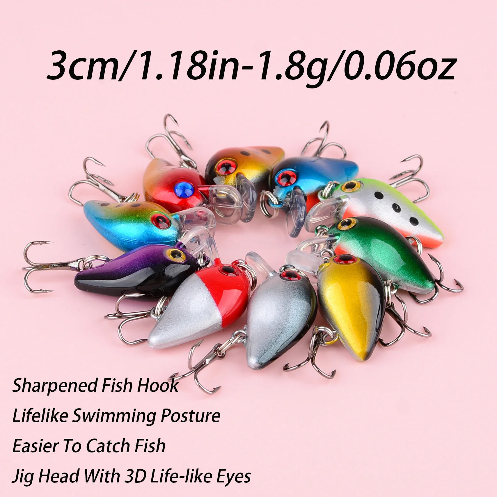 Crazy Wobbler Mini Topwater Crankbait – Señuelo flotante para lubina - imagen 3