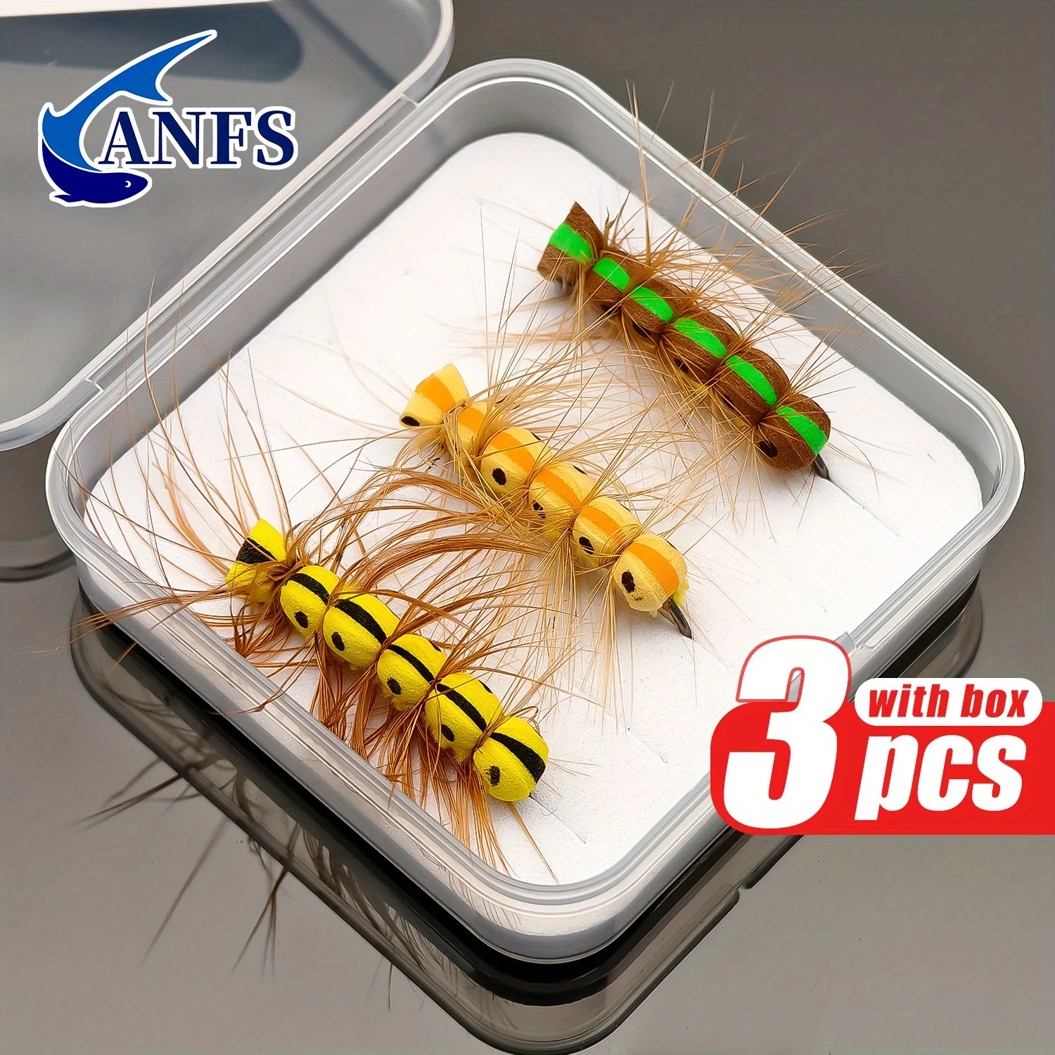 ANFS Moscas secas artificiales hechas a mano para pesca con mosca - imagen 2
