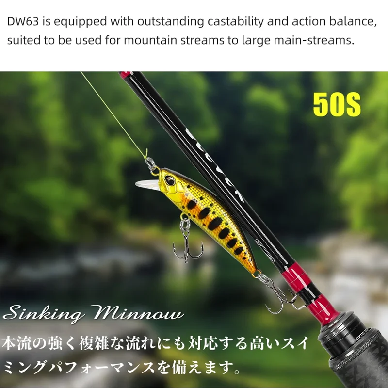 Mini Minnow Hundible TSURINOYA DW63 – Señuelo para trucha y lubina - imagen 5