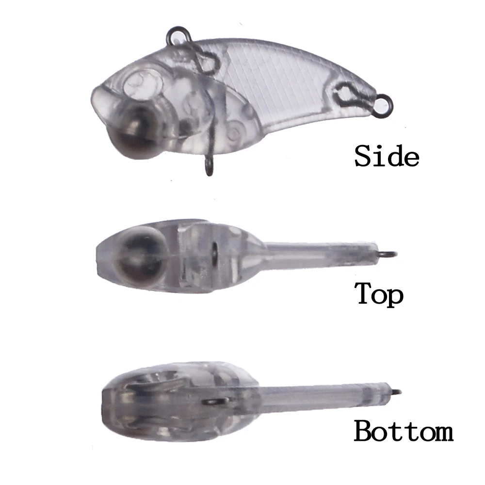 Chan'sHuang 30 Uds. Señuelos de pesca en blanco sin pintar 3,8 cm 3,7g de fundición larga Mirco VIB sonajero vibración DIY cebo Artificial hecho a mano - imagen 3
