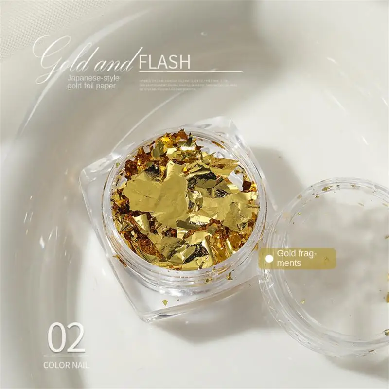 Lentejuelas para uñas en 9 colores, copos de aluminio 3D brillantes para manicura, oro y plata, decoración Irregular para arte de uñas, dijes para manicura - imagen 4